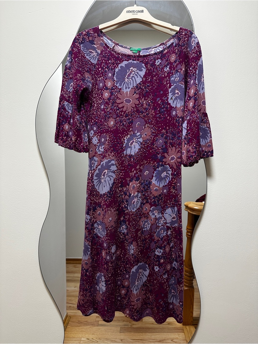 United Colors of Benetton Dress– Size S – 80% Modal 20% Wool – Made in Italy